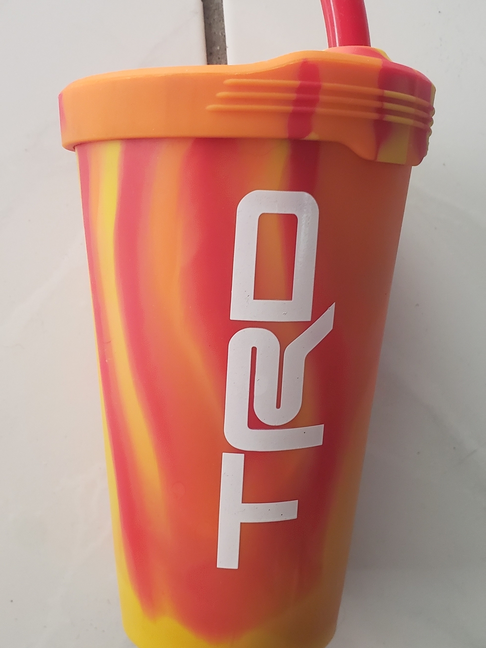 Brand new rare "Toyota Racing" Tie Dye Silicone Cup, straw